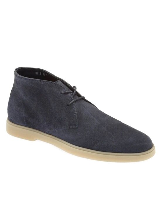 Santoni Other - Santoni Men's Dimpled Suede Chukka Desert Boots Blue Size 8 / US 9 - Italy Made